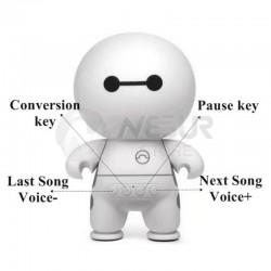 Parlante Bluetooth Muñeco Baymax A9 Azul