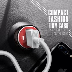 Cargador de carro EMY MY-118Q carga rápida 3.0 A con cable V8