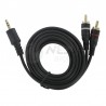 Cable audio VOYZ PS-209 de 1 jack 3.5 mm a 2 RCA, 1.8 m, conector dorado