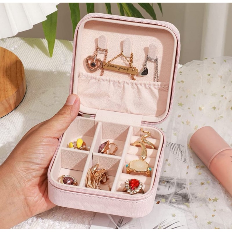 Mini joyero portátil con cierre