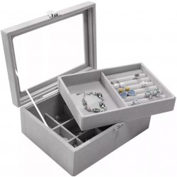 Joyero 2 niveles seguro broche