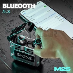 Audífonos Gamer Bluetooth M25 Táctiles Con Pantalla