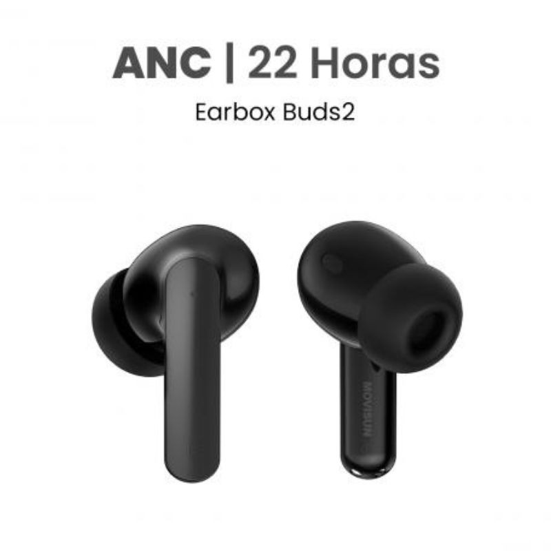 Auriculares inalámbricos Movisun Earbox Buds2 con cancelación activa de ruido ANC y Bluetooth 5.3
