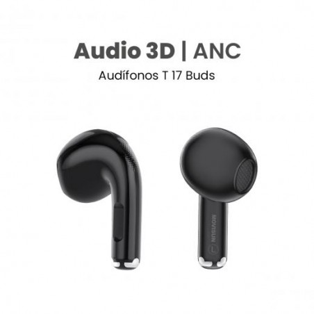 Audífonos Bluetooth MOVISUN T17 Buds negro con ANC y sonido 3D