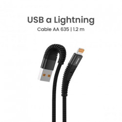 Cable MOVISUN USB a Lightning AA 635 1.2m negro – carga rápida 30W