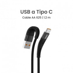 Cable USB a Tipo C MOVISUN AA-625 1.2m carga rápida 30W Nebur Store